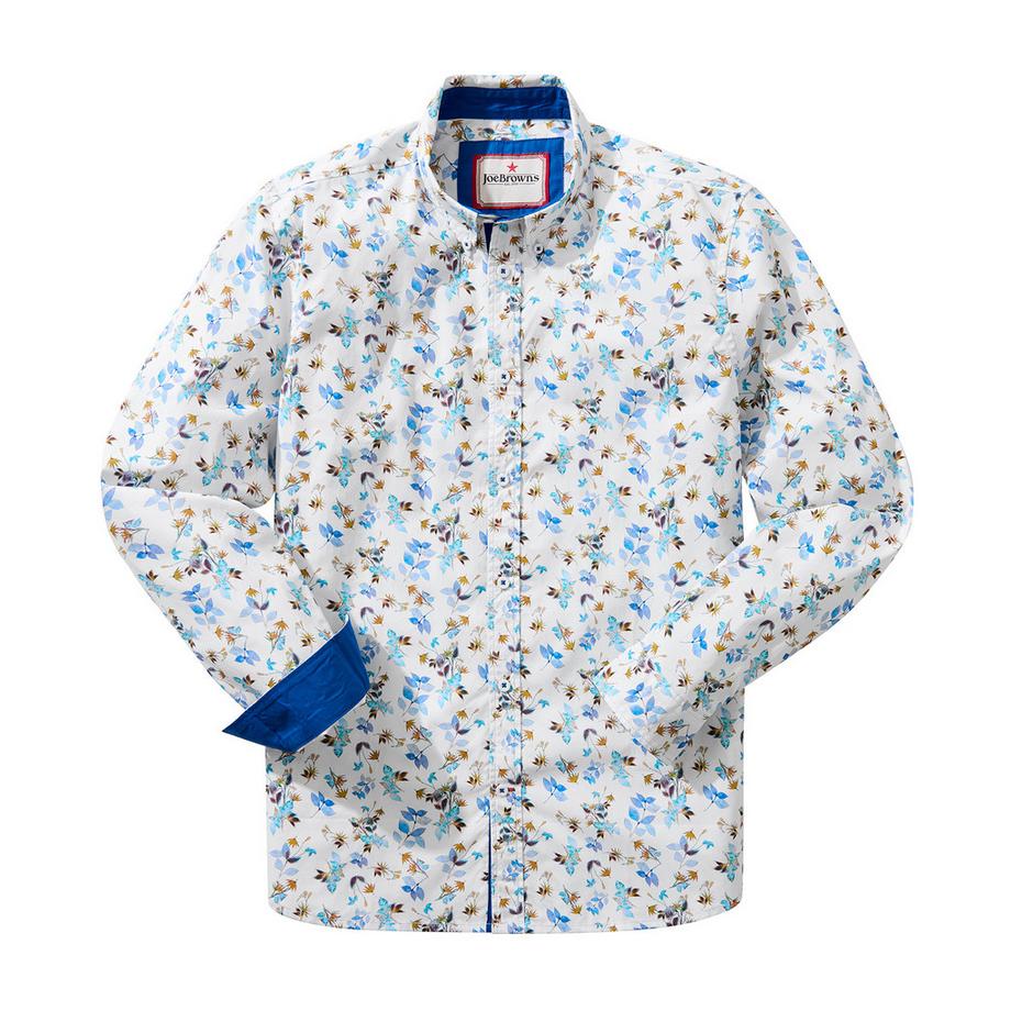 Joe Browns Langarmhemd mit Blattmuster  