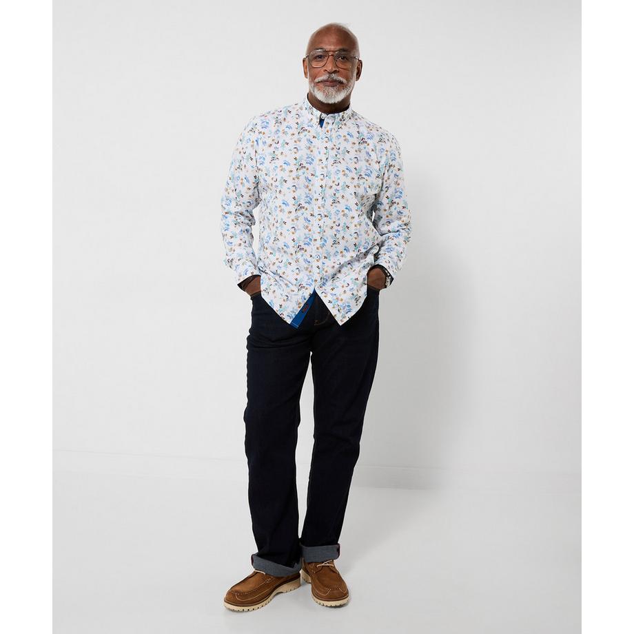 Joe Browns Langarmhemd mit Blattmuster  