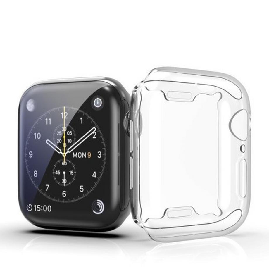 Cover-Discount  Apple Watch 45mm - Gummi Schutz Case Transparent 