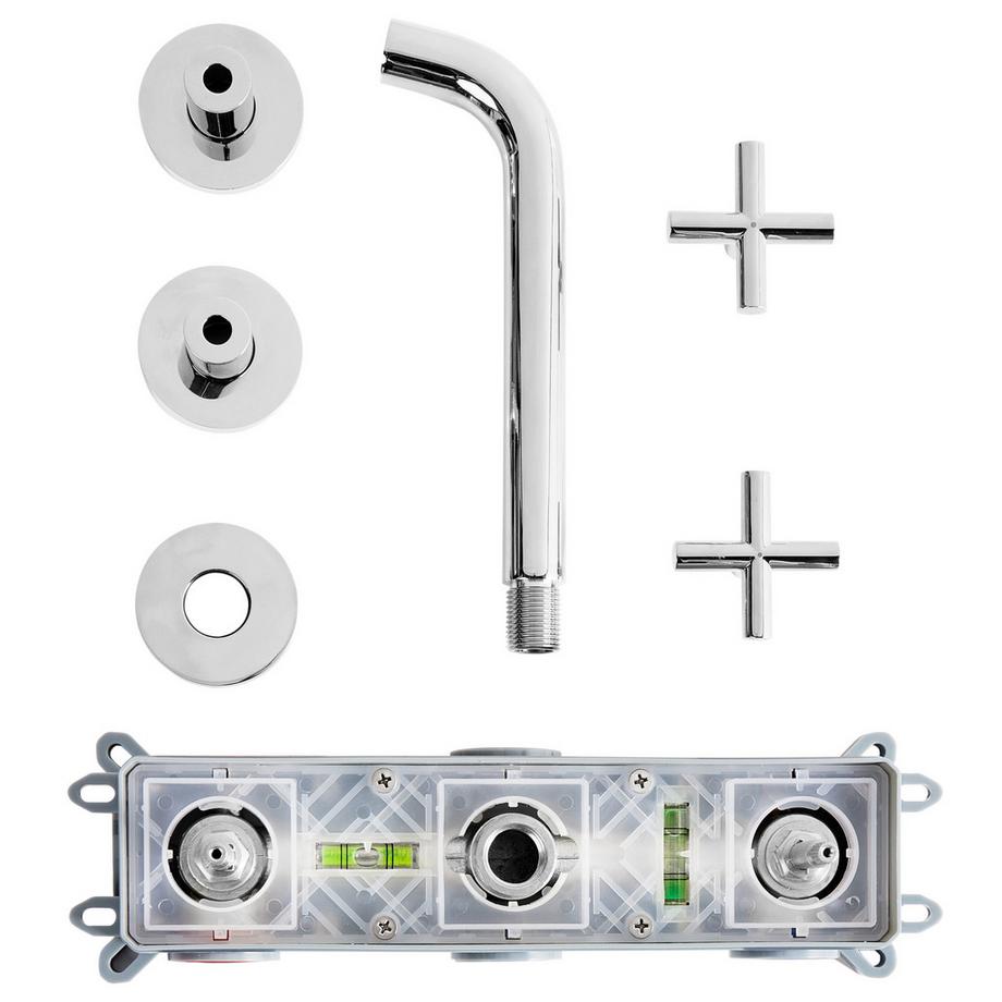 Beliani Robinet de lavabo mural en Laiton  KAIETEUR  