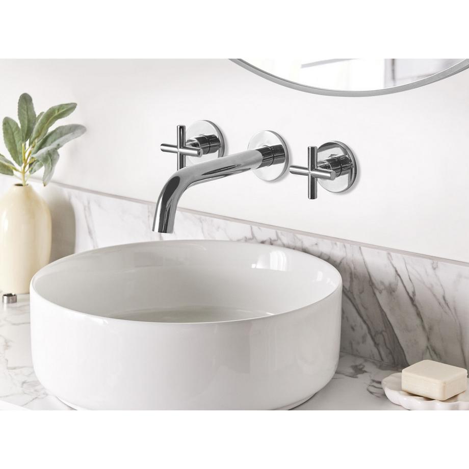 Beliani Robinet de lavabo mural en Laiton  KAIETEUR  