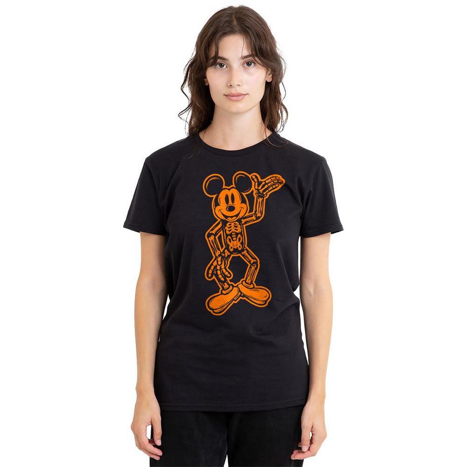 Disney Mickey Mouse T-Shirt Imprimé Squelette  