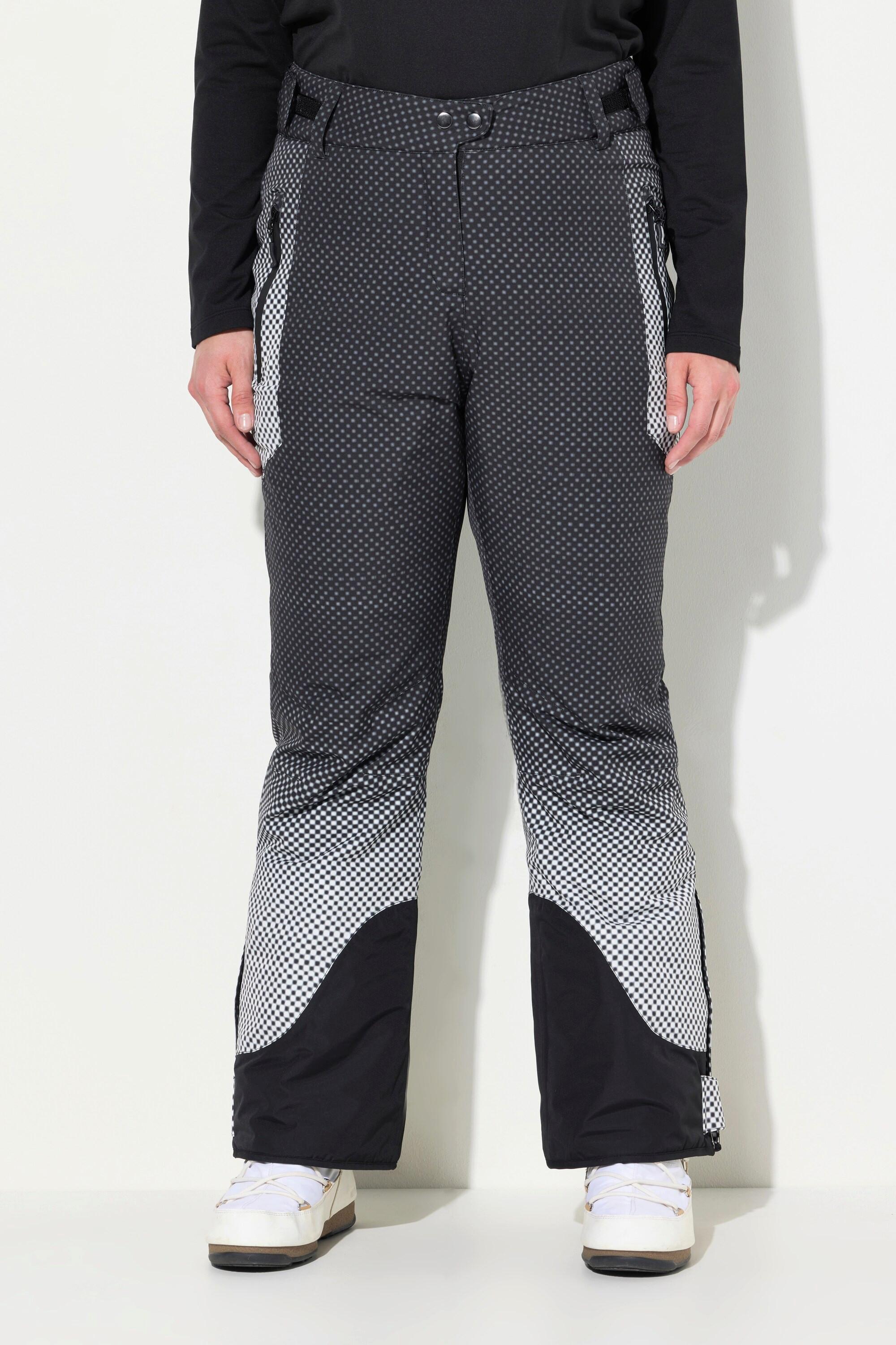 Ulla Popken  Pantalon de ski imperméable, pois, fermeture à scratch et jupe pare-neige 