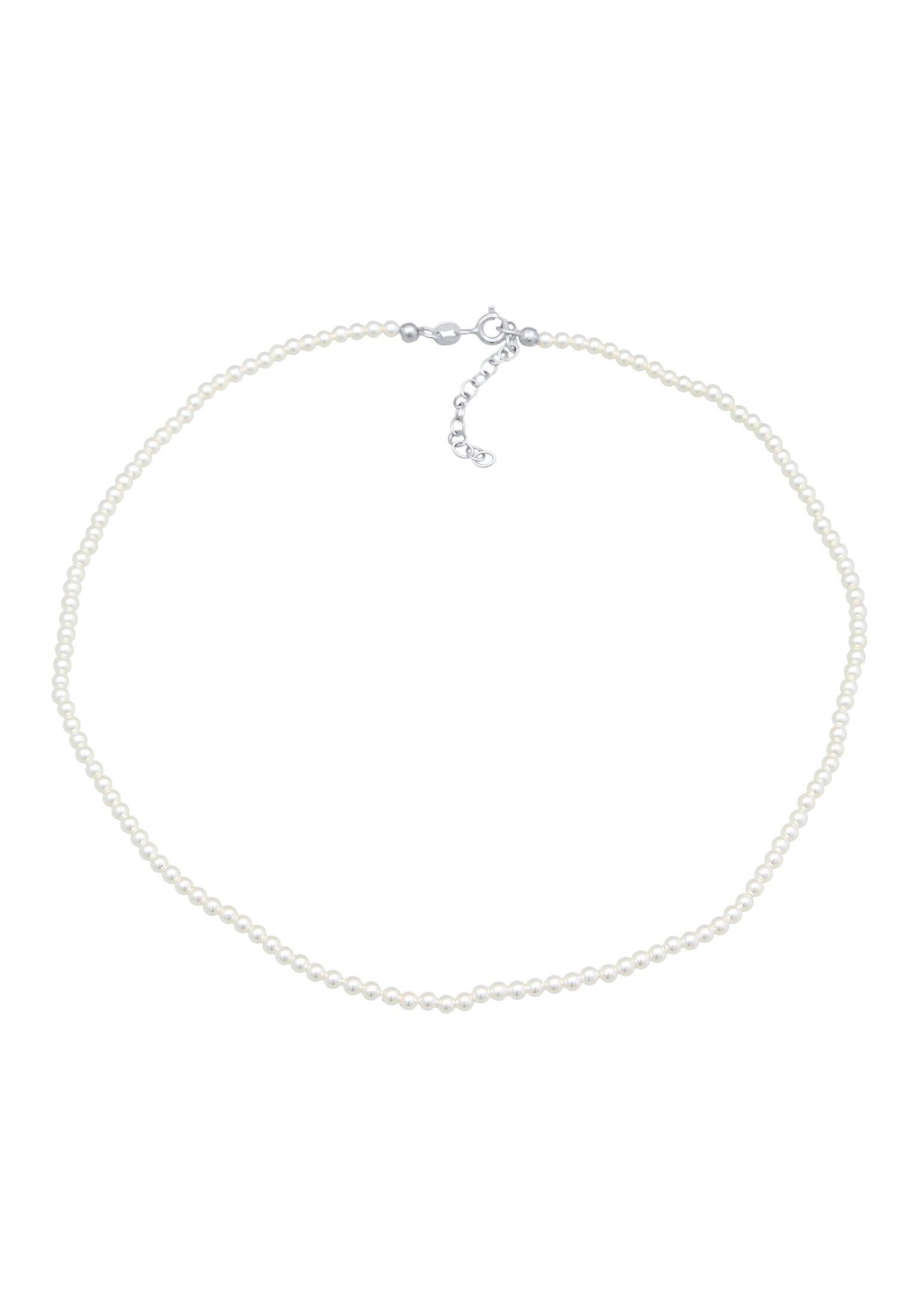 Elli  Halskette Choker Muschelkernperlen 925 Silber 