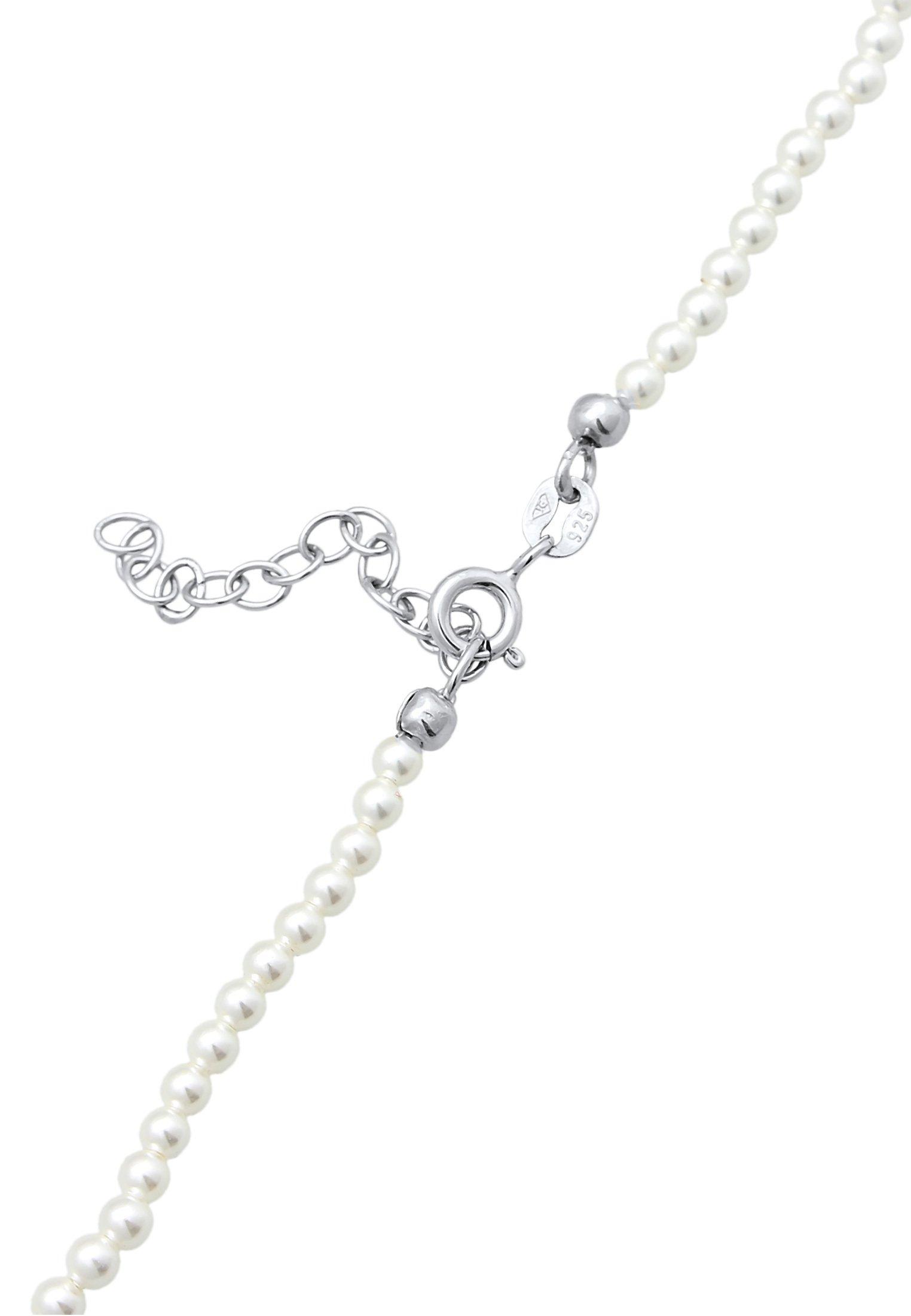 Elli  Halskette Choker Muschelkernperlen 925 Silber 