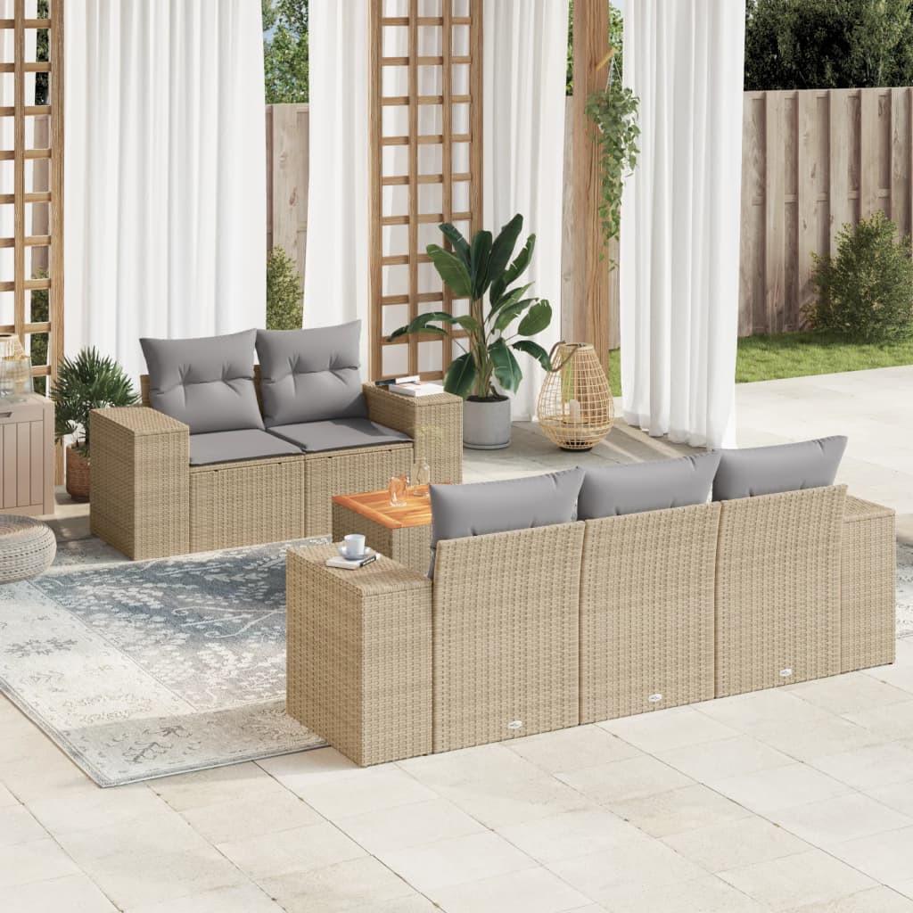 VidaXL set divano da giardino Polirattan  