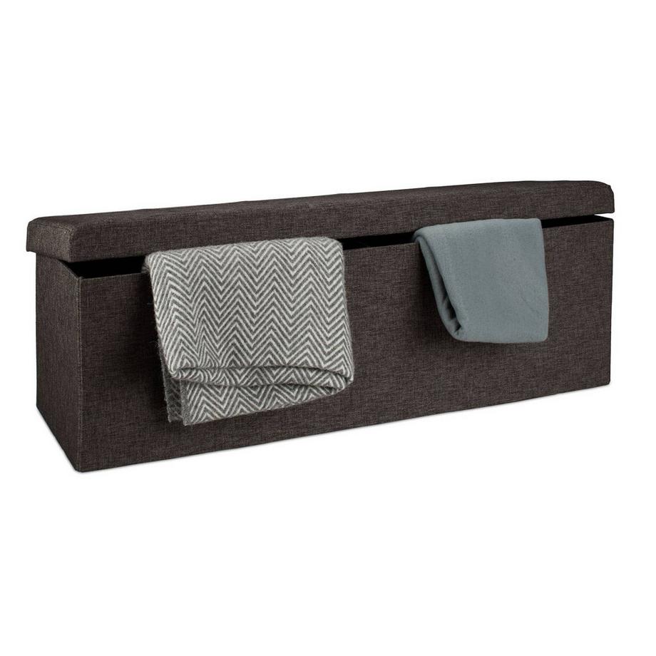 B2X Zusammenklappbare Aufbewahrungsbank aus Leinenstoff  