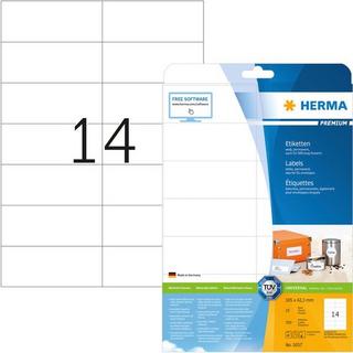 HERMA HERMA Universal-Etikett. 105x42,3mm 5057 weiss 350 St./25 Bl.  