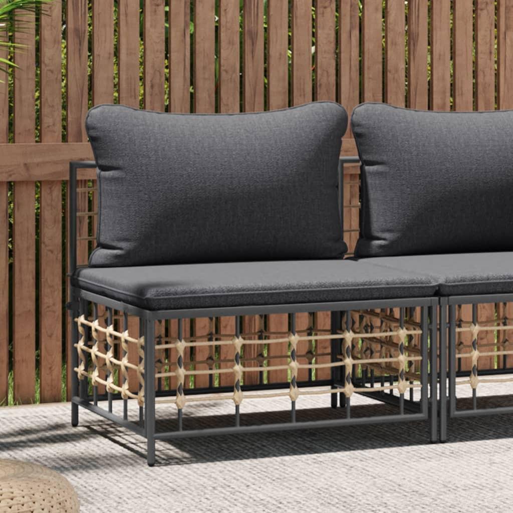 VidaXL Garten mittelsofa poly-rattan  