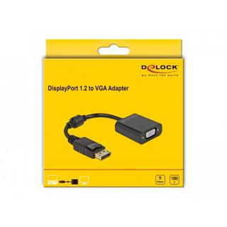 DeLock  DeLOCK Adattatore DisplayPort 1.2 maschio a VGA femmina nero 