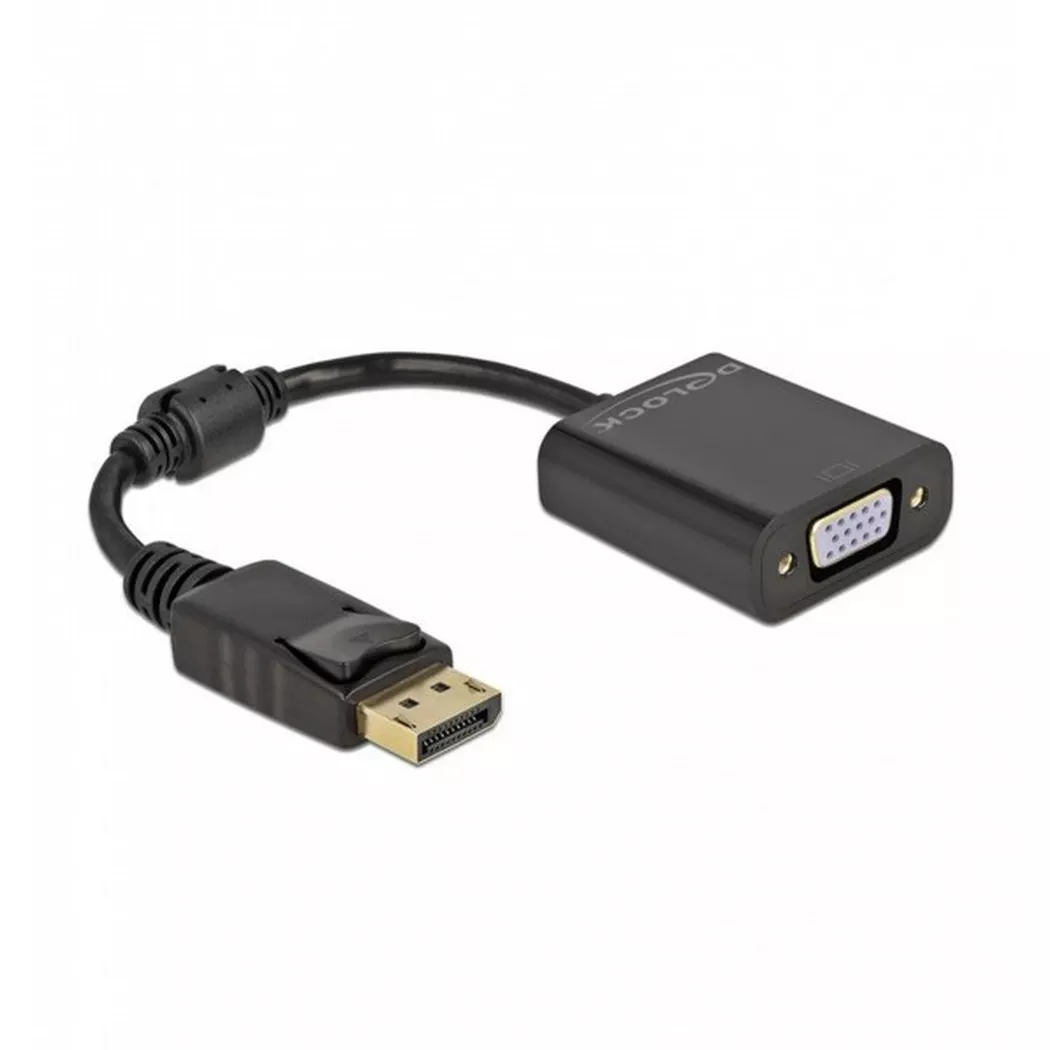 Delock DP 1.2 zu VGA Adapter. Schwarz. - Delock