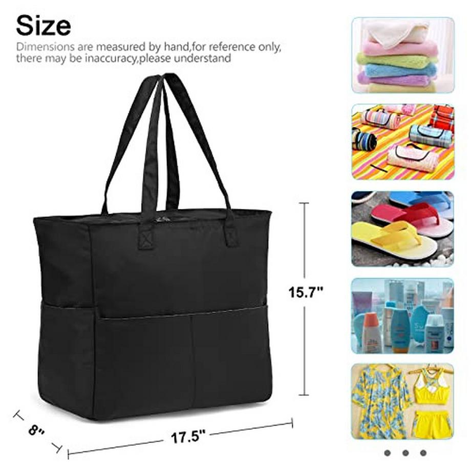 Only-bags.store Grand Sac Cabas Étanche à Bandoulière avec Fermeture Éclair  