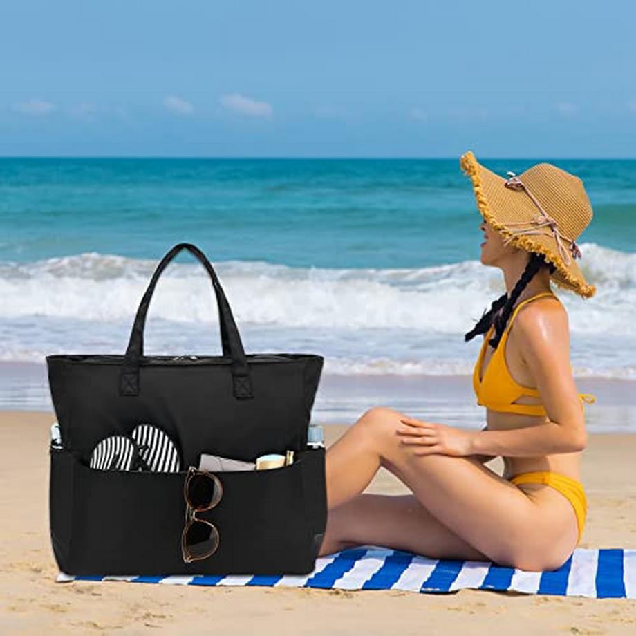 Only-bags.store Grand Sac Cabas Étanche à Bandoulière avec Fermeture Éclair  