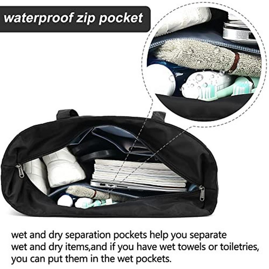 Only-bags.store Grand Sac Cabas Étanche à Bandoulière avec Fermeture Éclair  