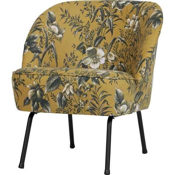 mutoni Fauteuil Vogue Velvet Poppy Mustard  