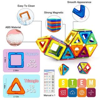 Activity-board  Magnetische Bausteine 38 Stück magnetisches Spielzeug Magnete Kinder 