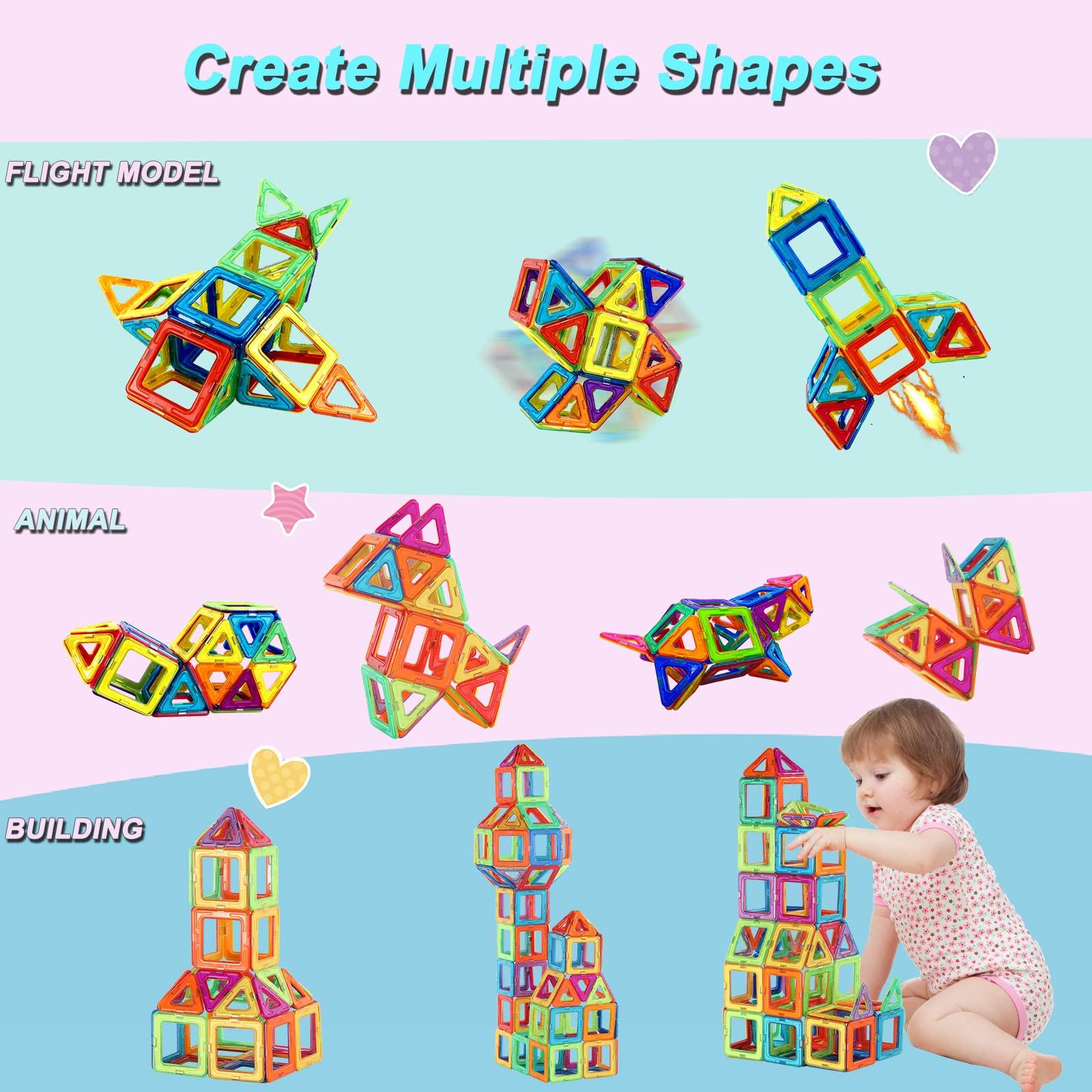 Activity-board  Blocs de construction magnétiques 38 pièces jouets magnétiques aimants enfants 