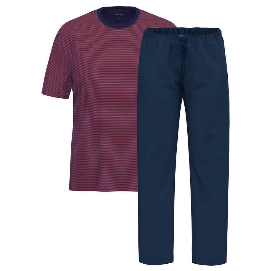 Ammann Pyjama en coton avec haut rayé  
