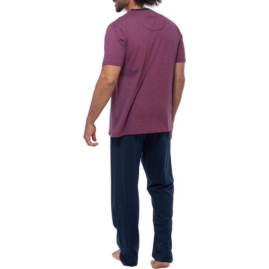 Ammann Pyjama en coton avec haut rayé  