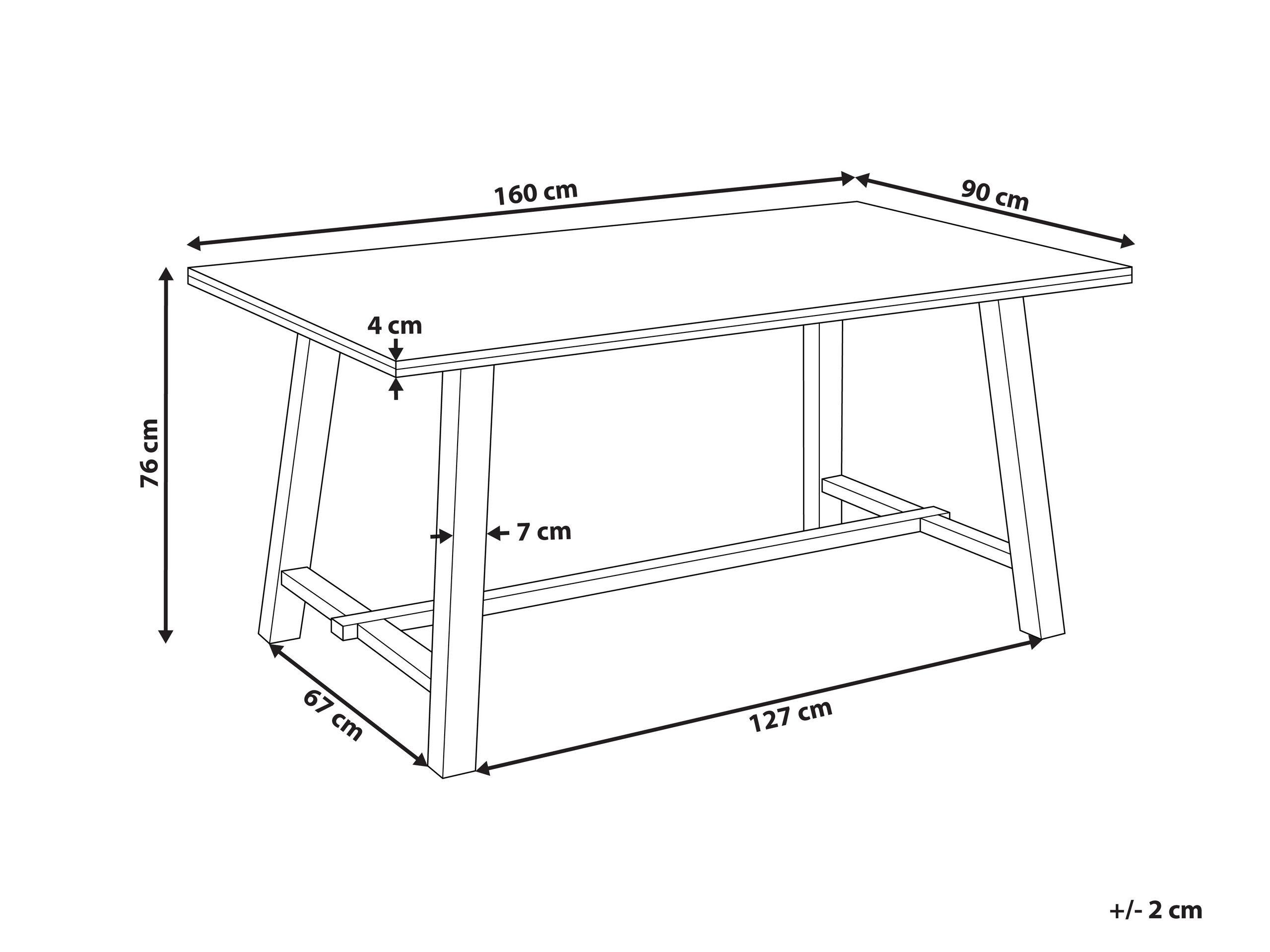 Beliani Tisch für 6 Personen aus MDF-Platte Klassisch BARNES  