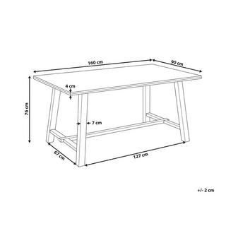 Beliani Tisch für 6 Personen aus MDF-Platte Klassisch BARNES  