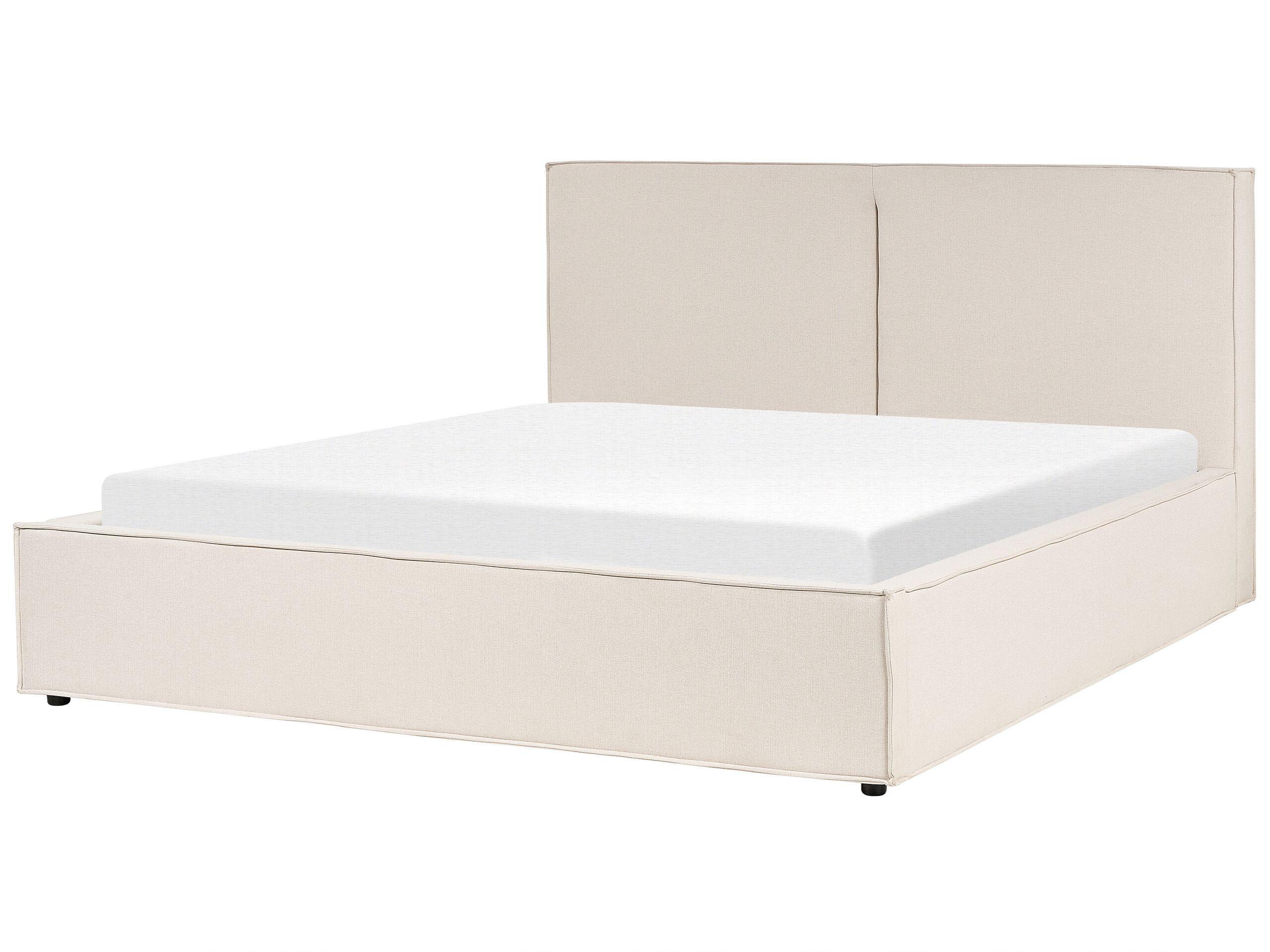 Beliani Bett mit Stauraum aus Stoff Modern MOISSAC  