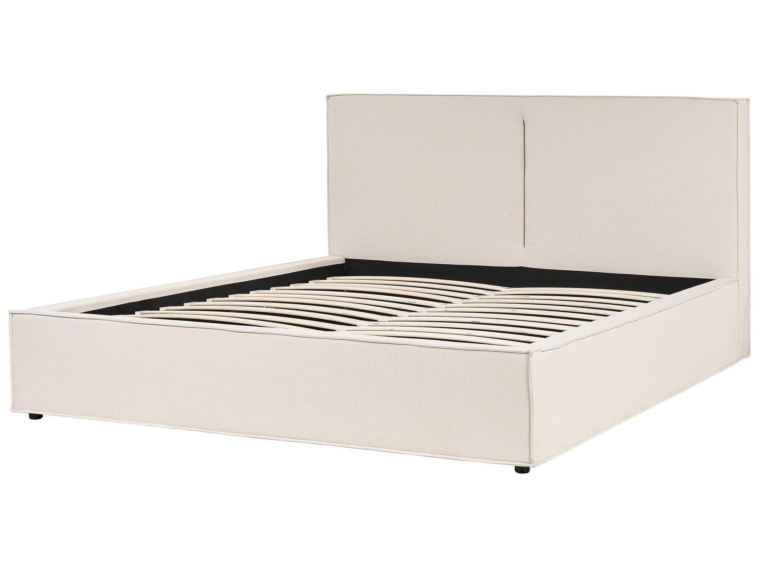 Beliani Letto contenitore en Tessuto Moderno MOISSAC  