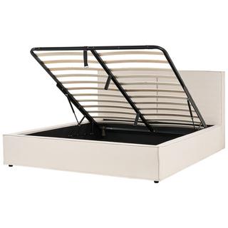 Beliani Letto contenitore en Tessuto Moderno MOISSAC  