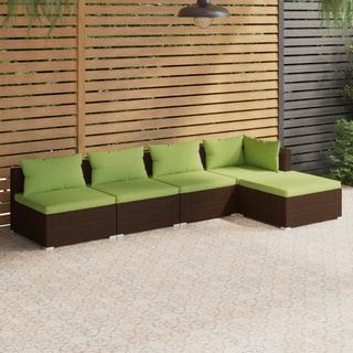 VidaXL set salotto da giardino Polirattan  