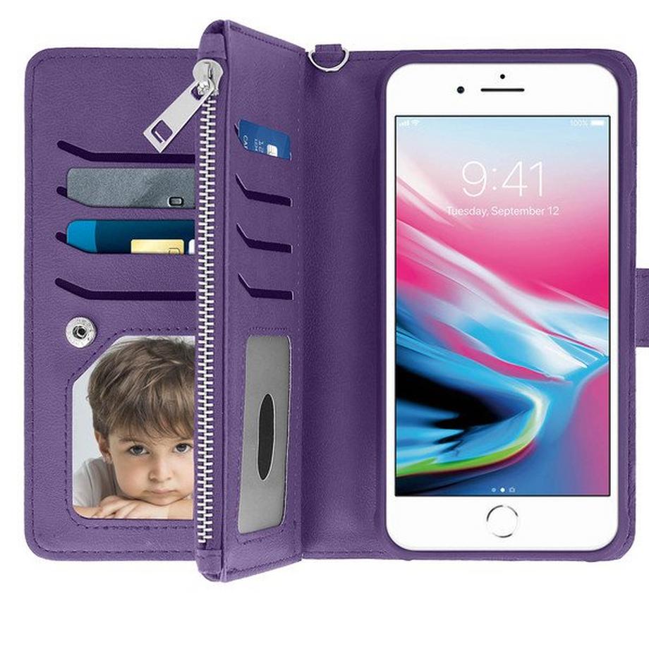 Avizar  Étui Folio Violet iPhone 8+/7+/6S+/6+ 