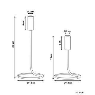 Beliani  Set di 2 portacandele en Ferro Moderno BUNYU 