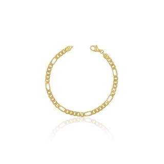 MUAU Schmuck  Bracelet Figaro Gelbgold 750, 4.3mm, 21cm 