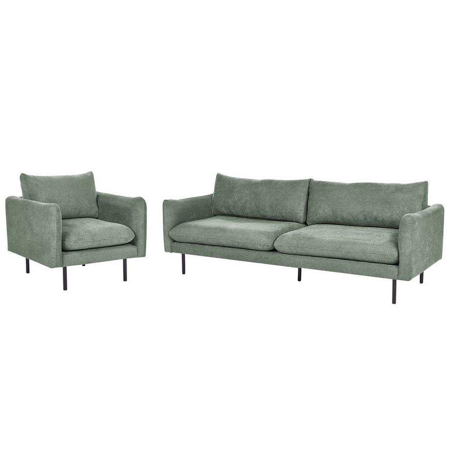 Beliani Wohnzimmer Set aus Stoff  VINTERBRO  