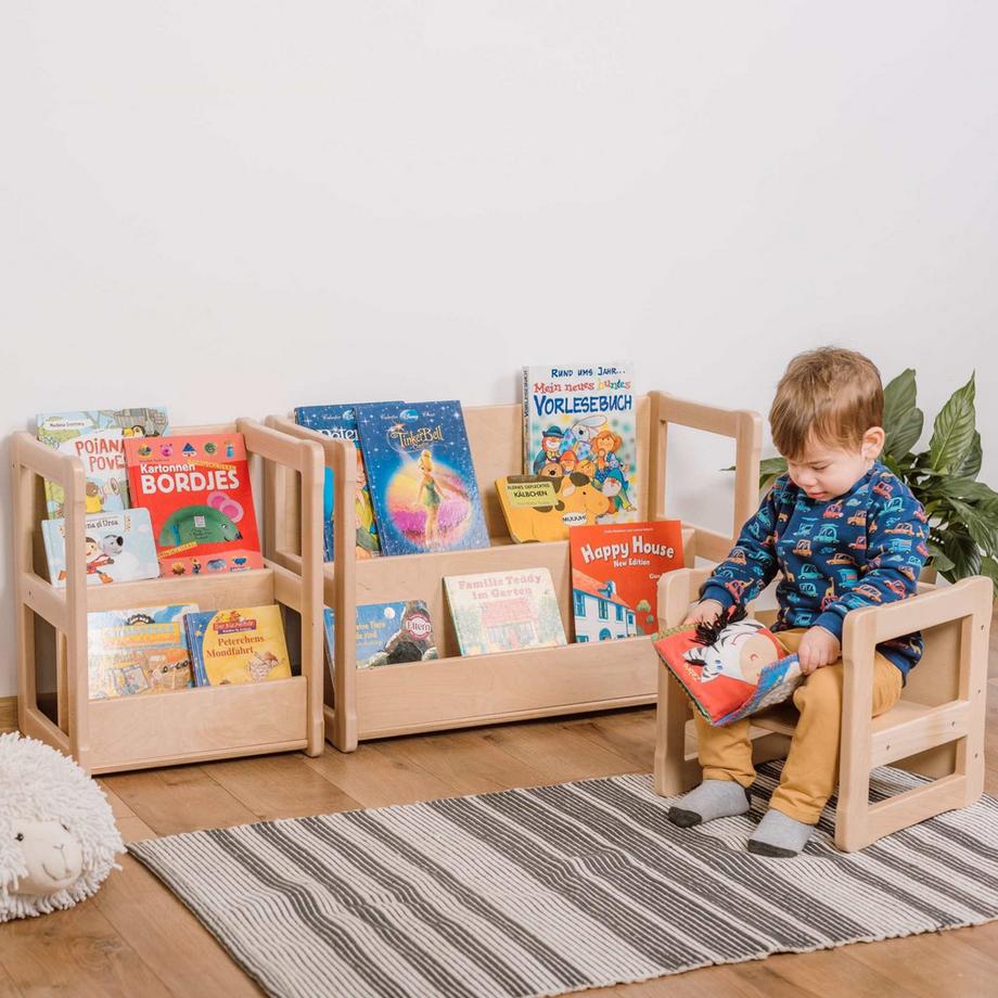 Montessori  Montessori Mini-Bücherregal für Kinder - Sicher und Stabil 