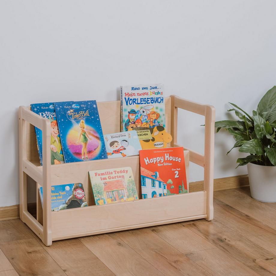 Montessori  Montessori Mini-Bücherregal für Kinder - Sicher und Stabil 