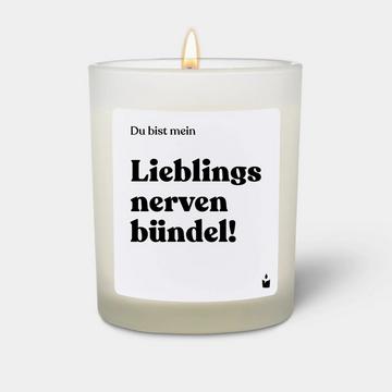Duftkerze Woody Du bist mein Lieblingsnervenbündel!