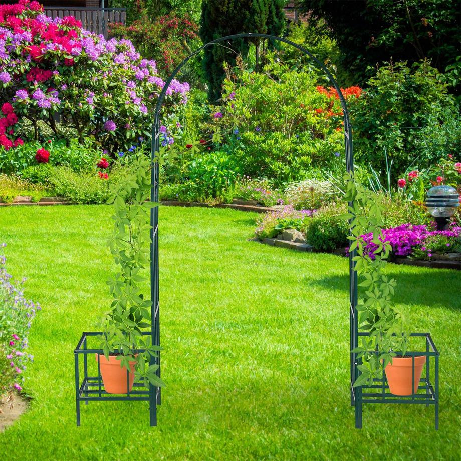 B2X Arco di rose con fioriere  