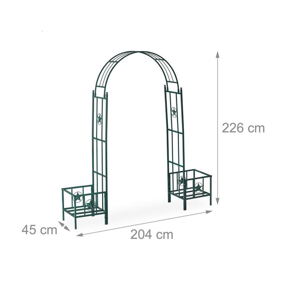 B2X Arco di rose con fioriere  