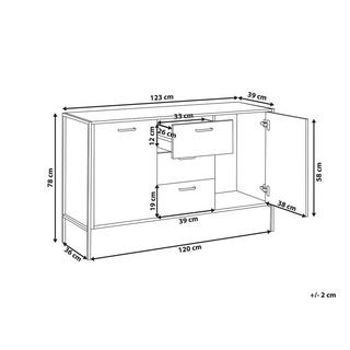 Beliani Commode 2 portes en MDF Industriel TIFTON  