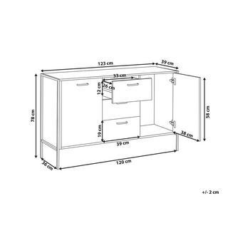 Beliani Commode 2 portes en MDF Industriel TIFTON  