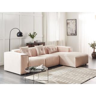 Beliani Ecksofa aus Cord Modern DOLVA  