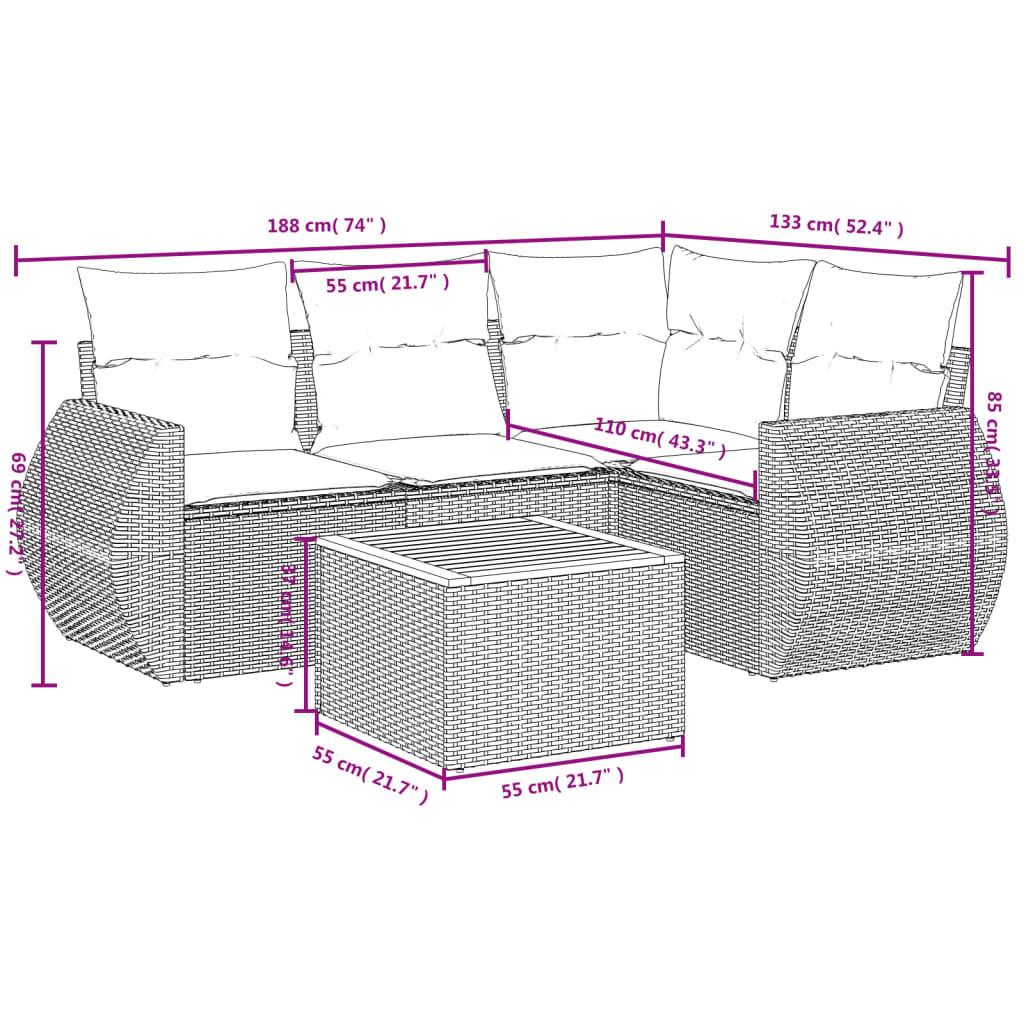 VidaXL Garten sofagarnitur poly-rattan  