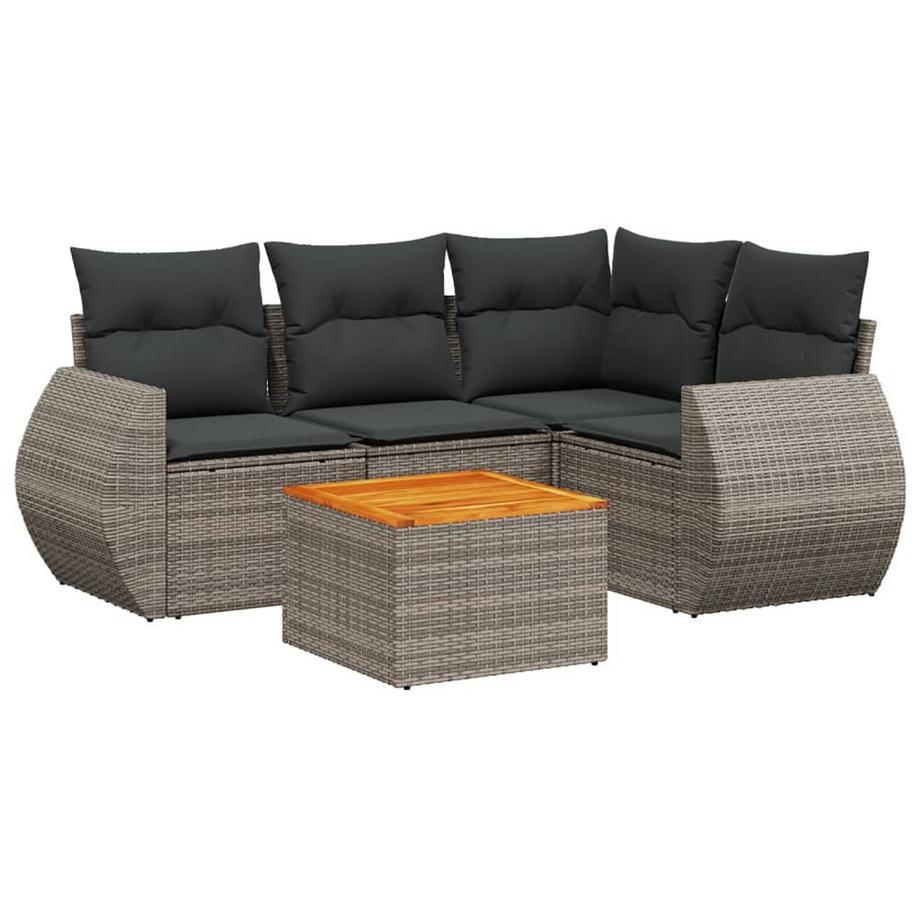 set divano da giardino Polirattan