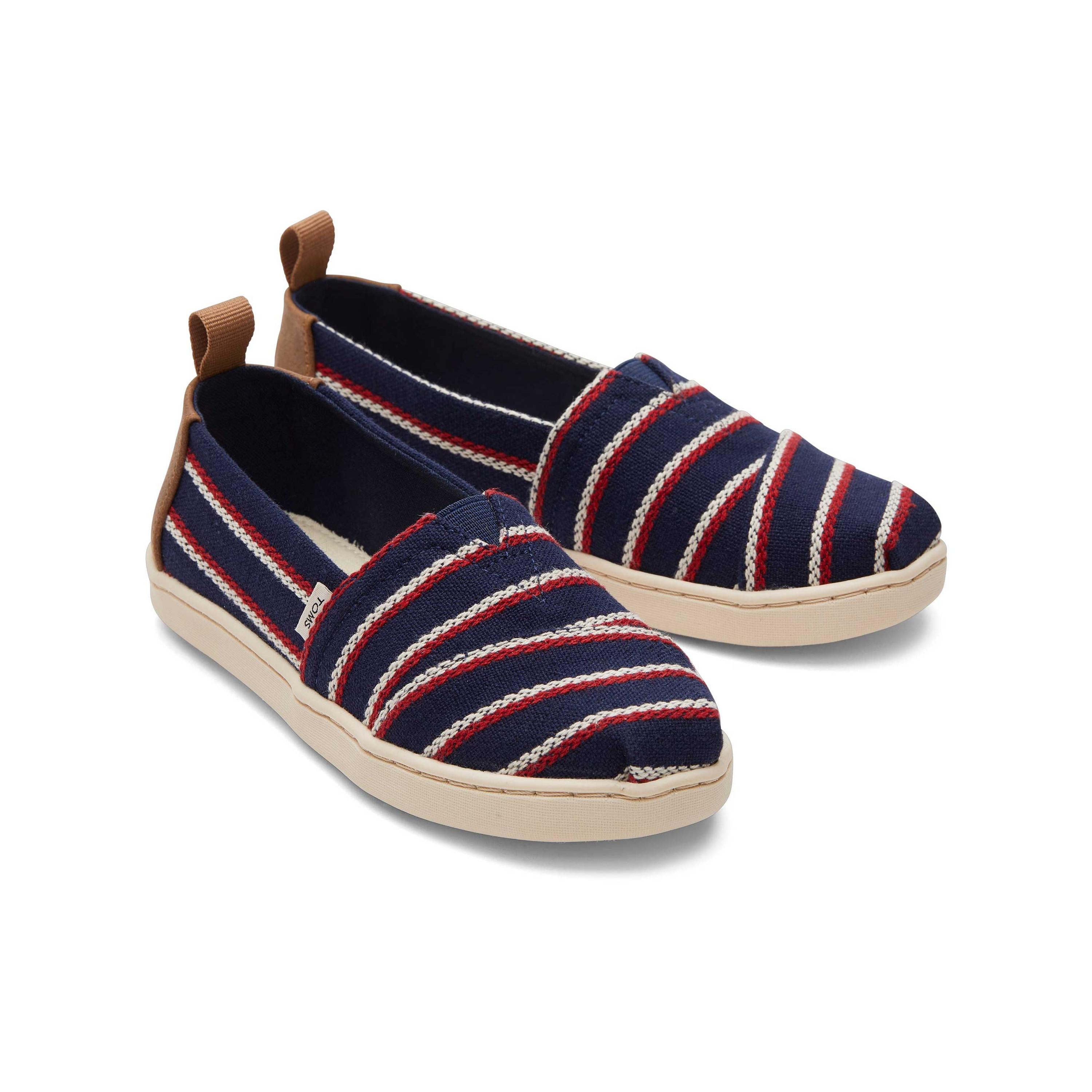 TOMS  espadrillas a righe intrecciate per bambini  alpargata 