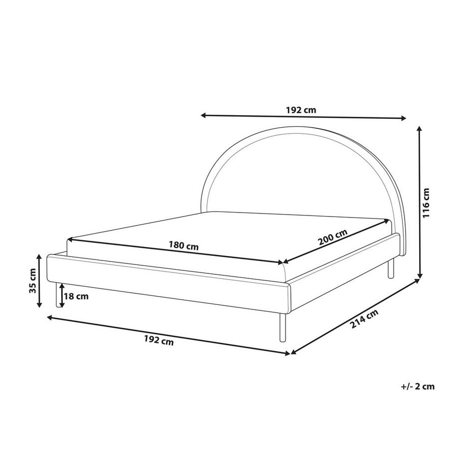 Beliani Letto en Bouclé Retrò MARGUT  