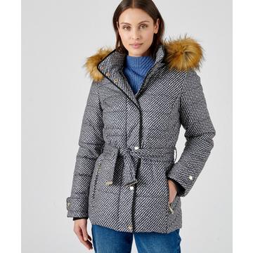 Bedruckter, warmer Parka.