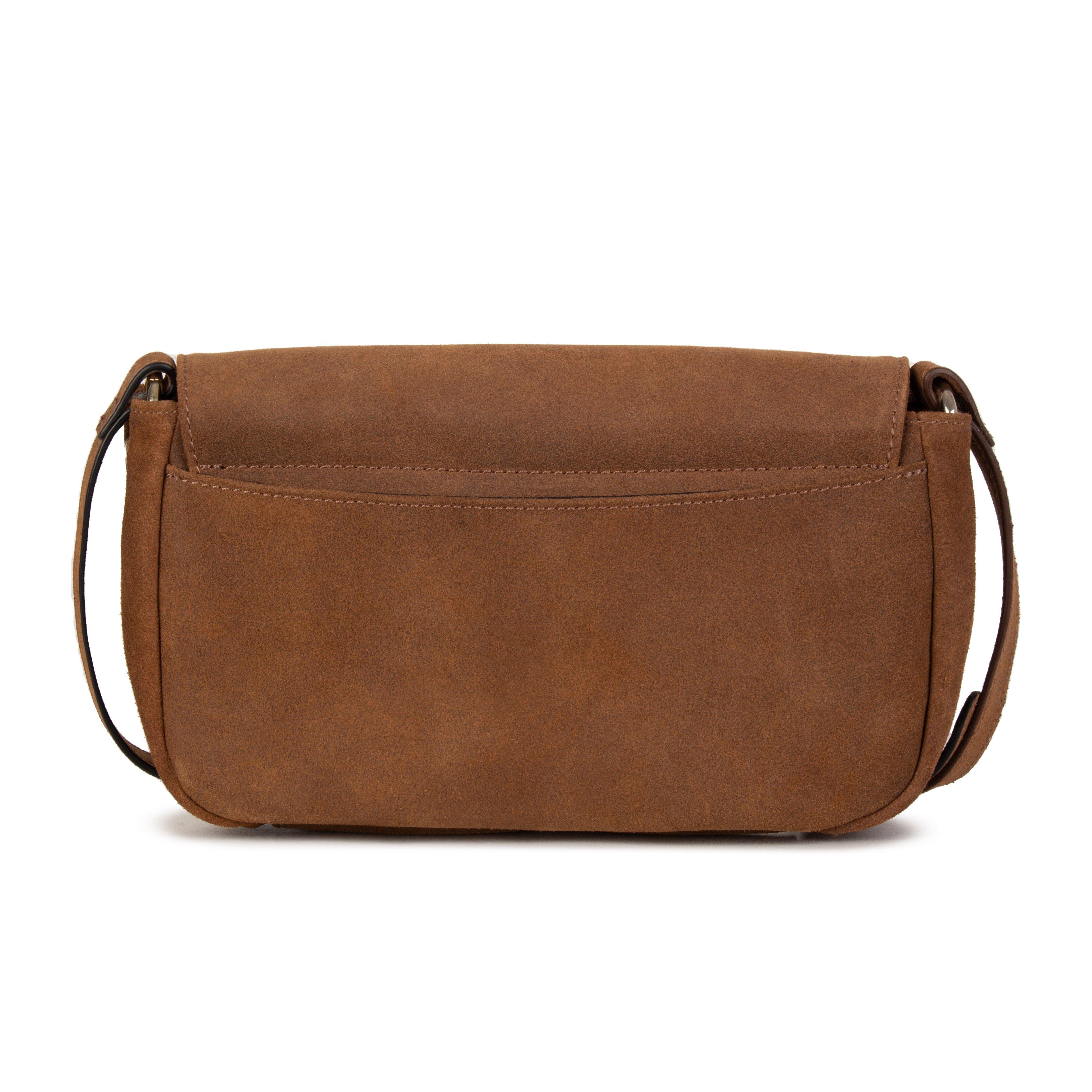 Kate Lee  Petit sac porté bandoulière en cuir Ully chataigne 