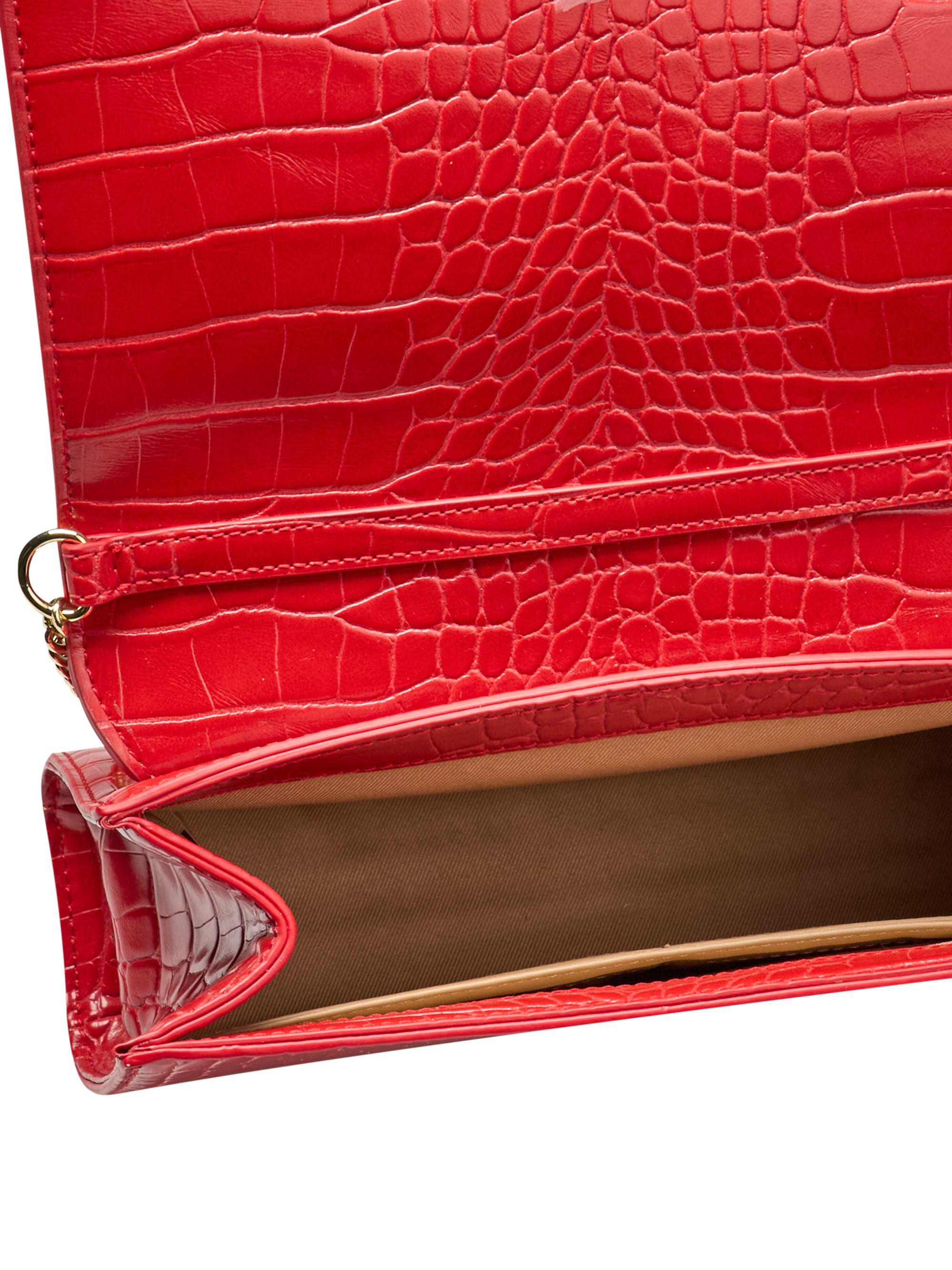 LOVE MOSCHINO Krokoprägung Umhängetasche  