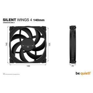 BE QUIET!  ! SILENT WINGS 4 | 140mm Boitier PC Ventilateur 14 cm Noir 1 pièce(s) 