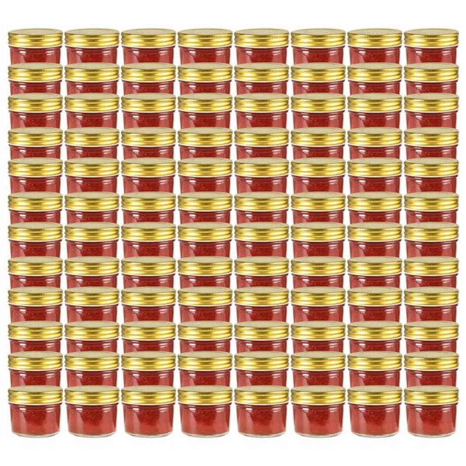 VidaXL Pots à confiture avec couvercles  pcs verre verre  